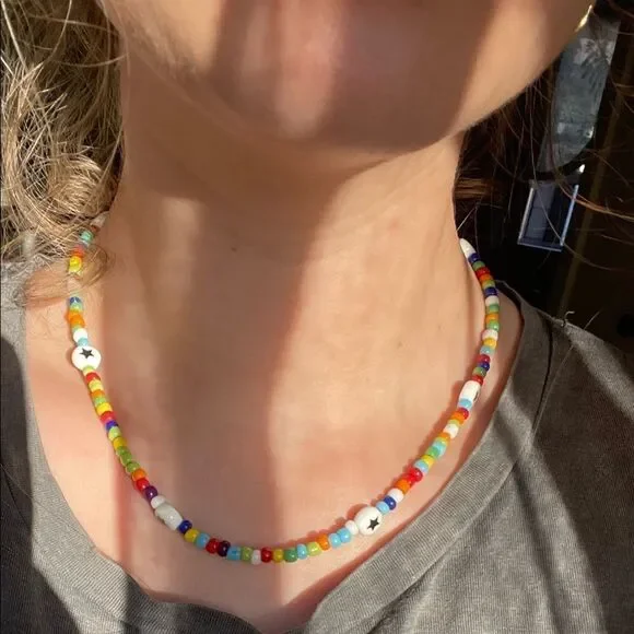 ⚡️Hp⚡️Homemade colorful beaded necklace - Picture 5 of 7